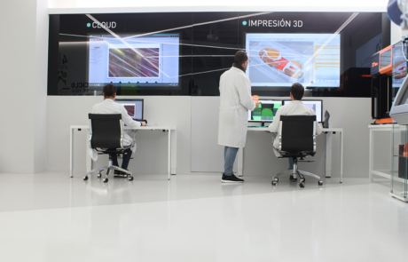 Section of INESCOP industry, where technology is applied to the various sectors