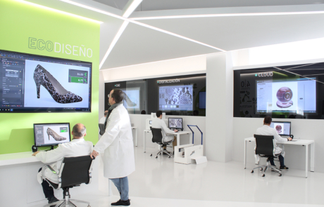 Section of INESCOP industry, where technology is applied to the footwear sector