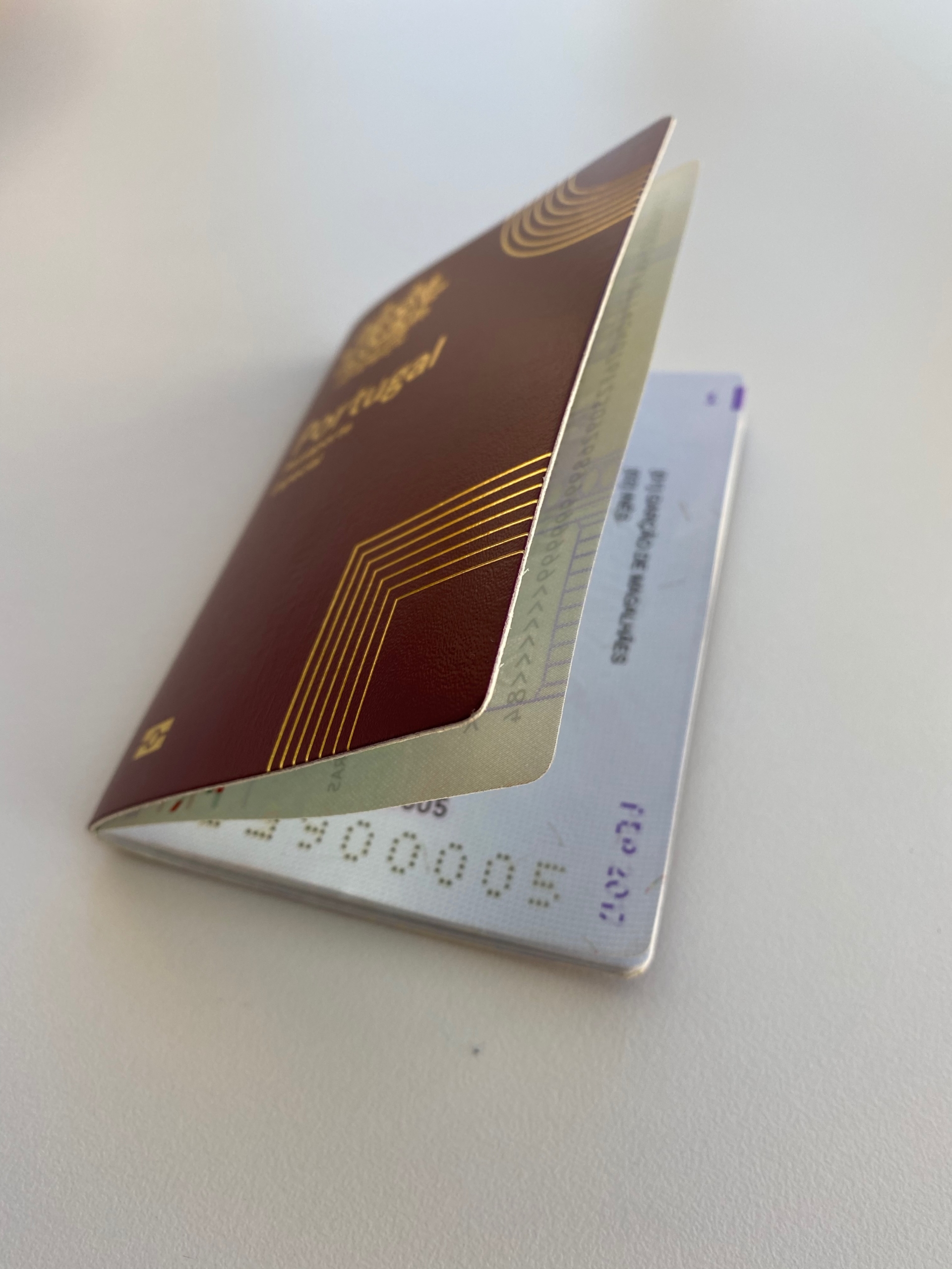 Passport used for quality control from Imprensa Nacional